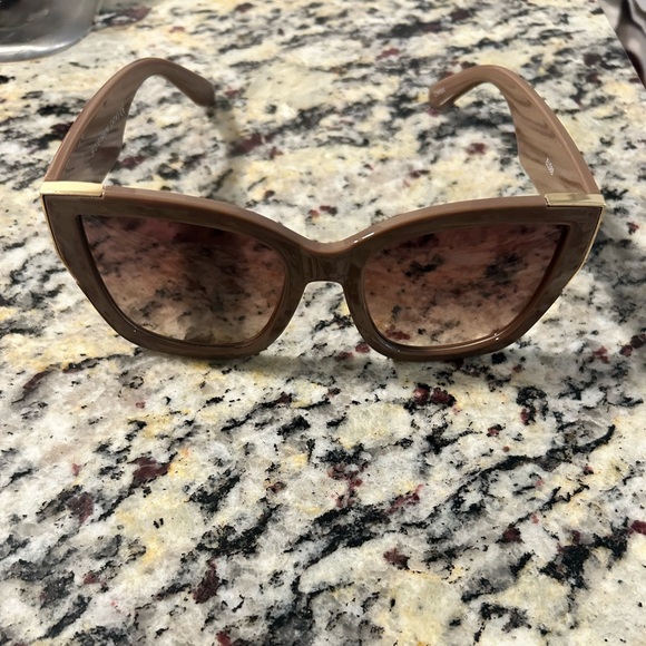 Accessories - Stylish Brown Sunglasses with gold accent
